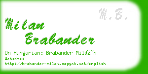 milan brabander business card